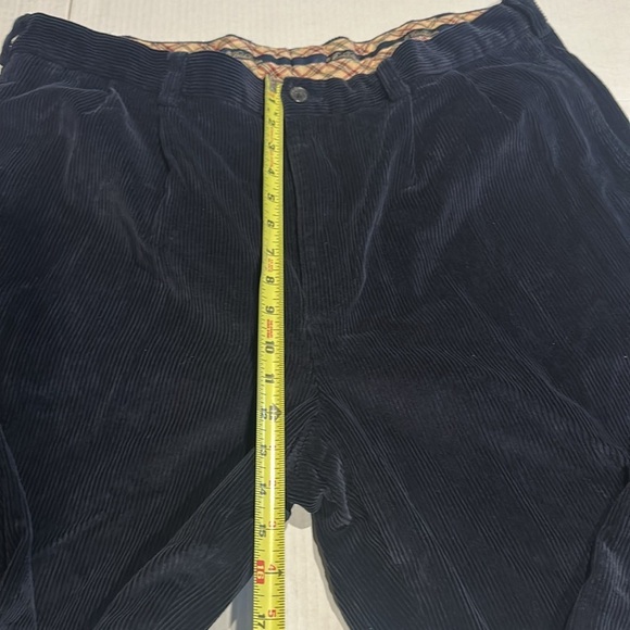 Brooks Brothers Elliot dark navy Pants pockets front back 100 % cotton corduroy - Picture 5 of 12